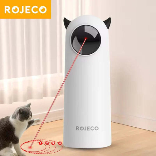 Automatic Cat Toy – Interactive Smart LED Laser with cat playing and chasing laser beam.